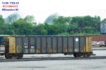5 gondolas will haul away retired crossties from the recent road crossing rebuilding project